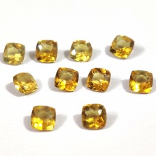 Citrine 4.5x4.5mm cushion facet 0.32 cts